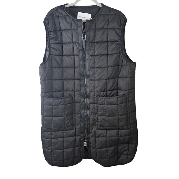 Rebecca Minkoff Black Long Puffer Vest Size XL Nwt - Picture 1 of 6